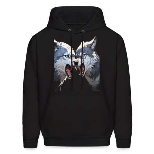 Vintage Two Wolves Cartoon Hoodie