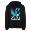 Vintage Aurora Borealis (Northern Lights) With a Pack of Wolves Unisex Long Sleeve Hoodie Shirt - Image 2