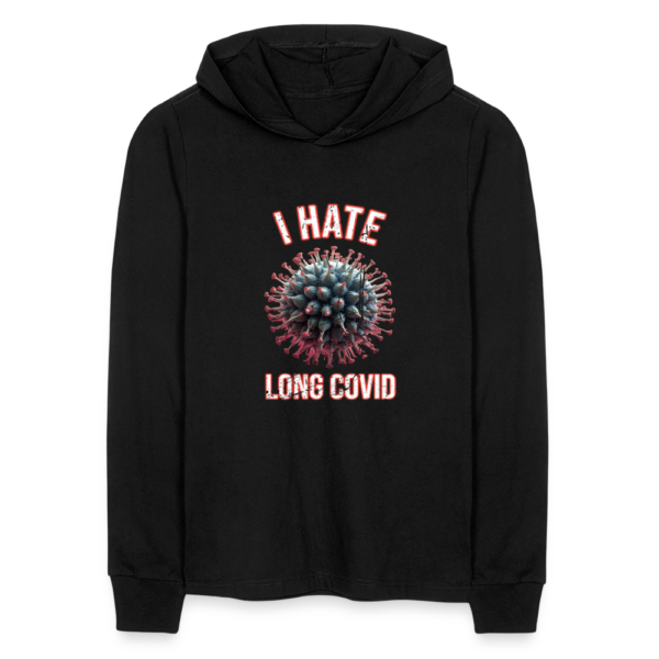 Vintage I Hate Long Covid Unisex Long Sleeve Hoodie Shirt - Image 2