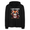 Vintage Kawaii-style Tanuki Eating Ramen with Chopsticks Unisex Long Sleeve Hoodie Shirt - Image 2