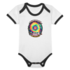 Vintage I Survived The 2024 Hurricane Season Organic Contrast Short Sleeve Baby Bodysuit - Image 2