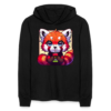 Vintage Red Panda Sipping on a Juicebox Unisex Long Sleeve Hoodie Shirt - Image 2