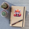 Vintage Red Panda Sipping on a Juicebox Sticker - Image 2