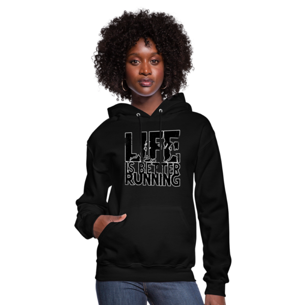 Vintage Life Is Better Running Women's Hoodie - Image 2