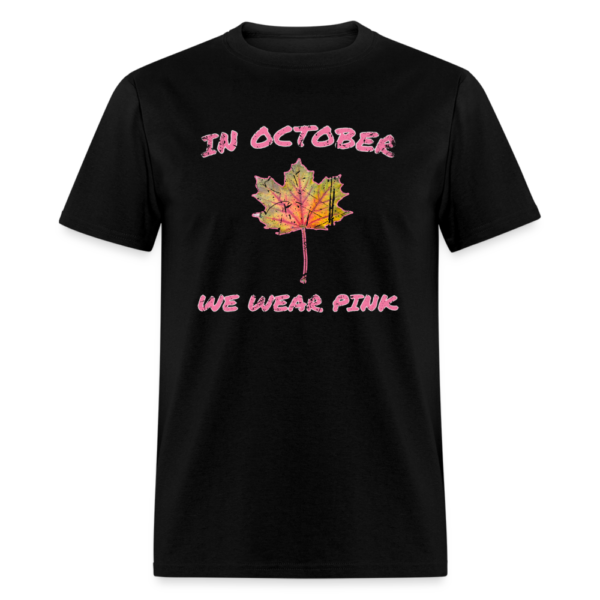 Vintage In October We Wear Pink | Fall Leaves Unisex Classic T-Shirt