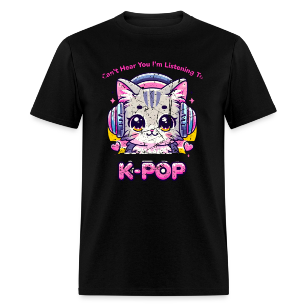 Vintage Cute Kawaii Cat Listening to K-Pop Unisex Classic T-Shirt