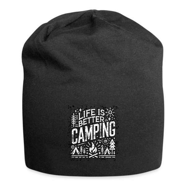 Vintage Life Is Better Camping Jersey Beanie