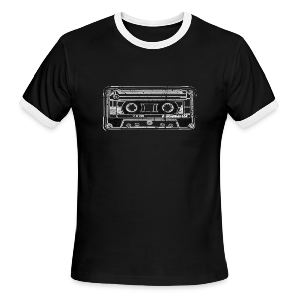 Vintage Style Hip Hop Music Mix Tape Cassette Men's Ringer T-Shirt