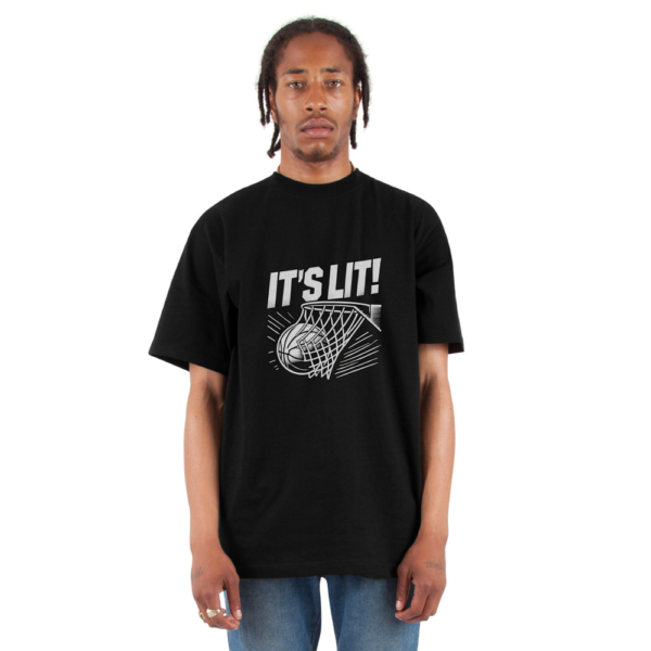 It’s Lit! | Basketball Shot Phrase Unisex Oversized Heavyweight T-Shirt #nba #gleague