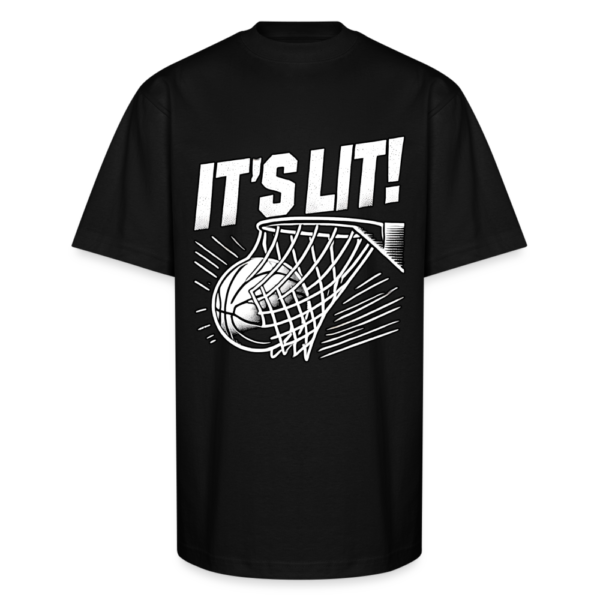 It’s Lit! | Basketball Shot Phrase Unisex Oversized Heavyweight T-Shirt #nba #gleague - Image 2