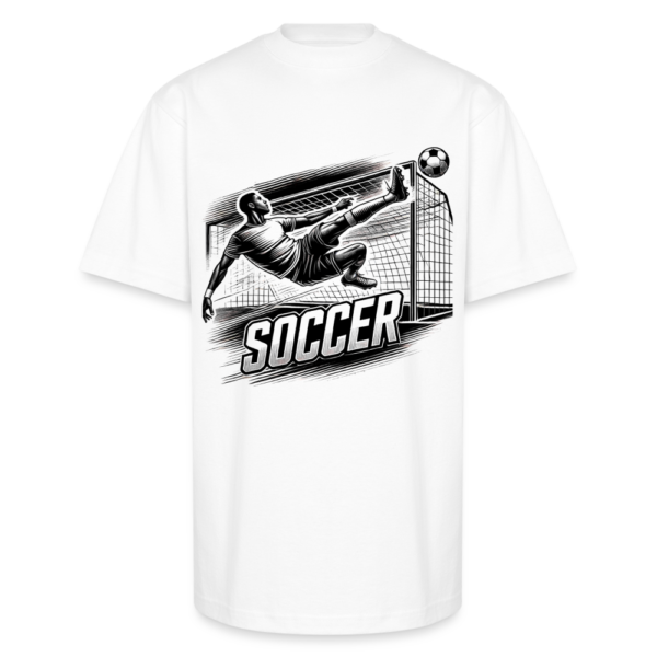 Bicycle Kick By A Black Soccer Player Unisex Oversized Heavyweight T-Shirt