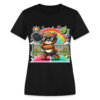 Kawaii Bear With Shades Playing Pickleball Women's Moisture Wicking Performance T-Shirt - Image 2