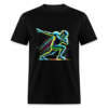 Neon Football Player Dabbing After Touchdown Unisex Classic T-Shirt - Image 2