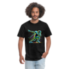 Neon Football Player Dabbing After Touchdown Unisex Classic T-Shirt - Image 3