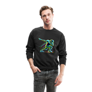 Retro Neon Football Playing Dabbing After Touchdown Crewneck Sweatshirt