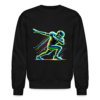 Retro Neon Football Player Dabbing After Touchdown Crewneck Sweatshirt - Image 2