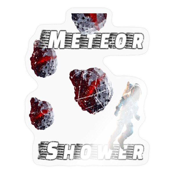 Meteor Shower and Astronaut Sticker