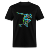 Retro Neon Basketball Player Dabbing Unisex Classic T-Shirt - Image 2