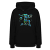 Retro Neon Woman Basketball Player Dabbing Women's Hoodie - Image 2