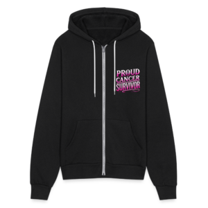 Pink Proud Cancer Survivor Bella + Canvas Unisex Full Zip Hoodie