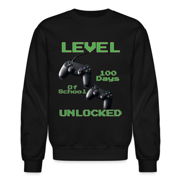 100 Days of School Level Unlocked Crewneck Sweatshirt - Image 2