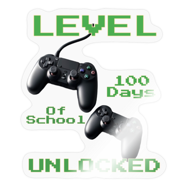 100 Days of School Level Unlocked Sticker