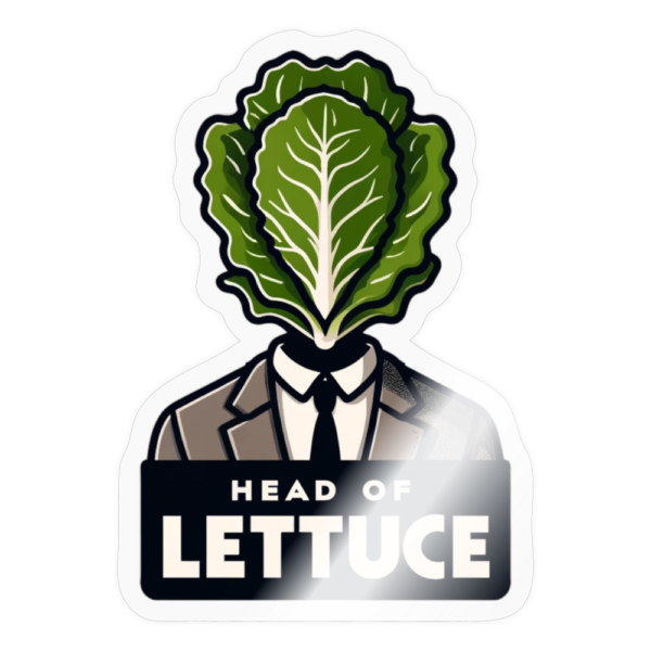 Head of Lettuce Business Finance Sticker