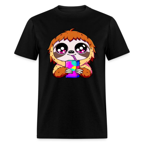 Sloth Sipping on a Juicebox Unisex Classic T-Shirt - Image 2