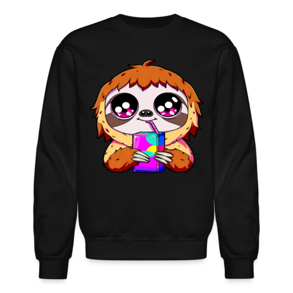 Sloth Sipping on a Juicebox Crewneck Sweatshirt - Image 2