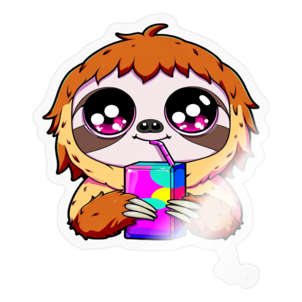 Sloth Sipping on a Juicebox Sticker