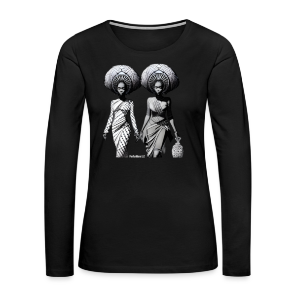 Twin African Women Women's Premium Long Sleeve T-Shirt - Image 2