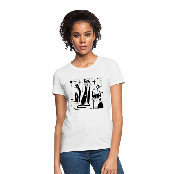 Mid-Century Cats Staring Women's T-Shirt