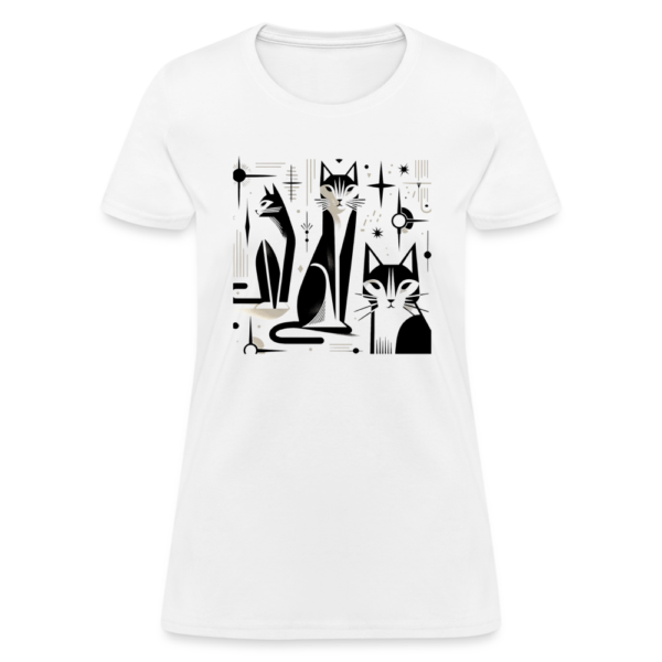 Mid-Century Cats Staring Women's T-Shirt - Image 2