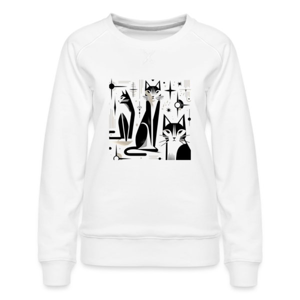 Mid-Century Cats Staring Women’s Premium Sweatshirt