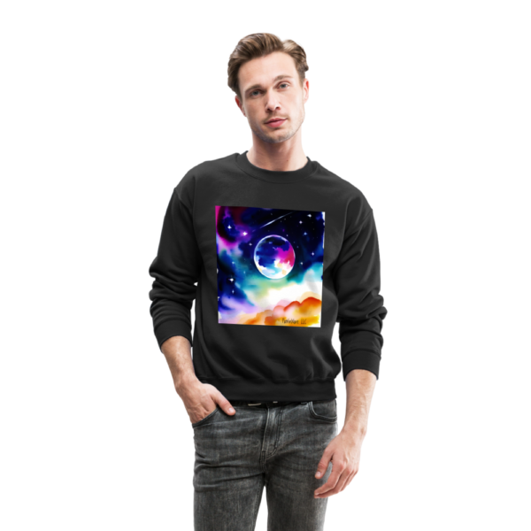 A watercolor view of Earth from another Planet Crewneck Sweatshirt