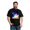 A watercolor view of Earth from another Planet Unisex Classic T-Shirt - Image 3