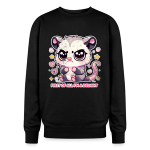 Vintage Style Kawaii Chibi Possum First Of All I'm A Delight Oversized Crewneck Sweatshirt