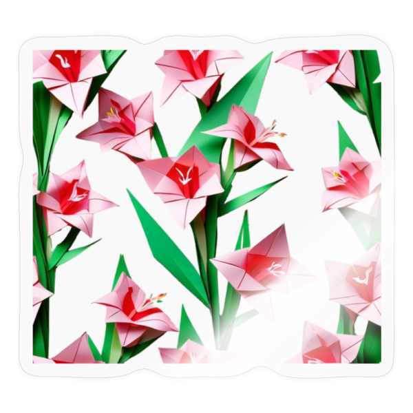 Origami Gladiolus Sticker