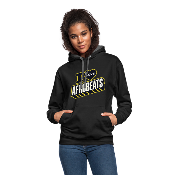 I Heart Love Afrobeats Contrast Hoodie - Image 2