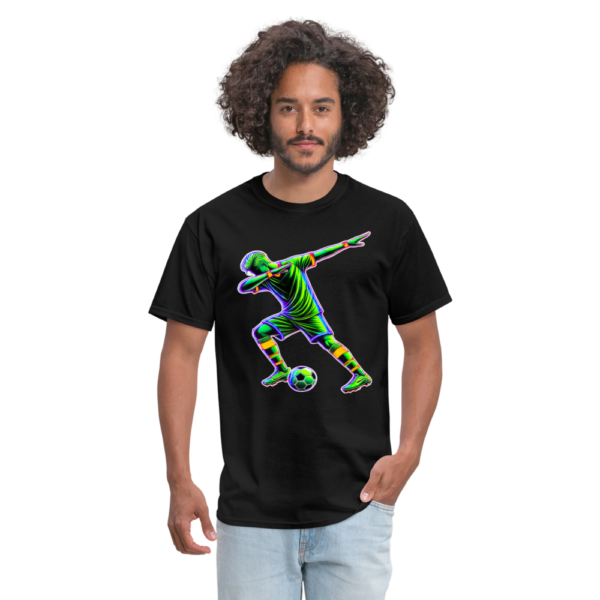 Neon Soccer Player Dabbing After Goal Unisex Classic T-Shirt