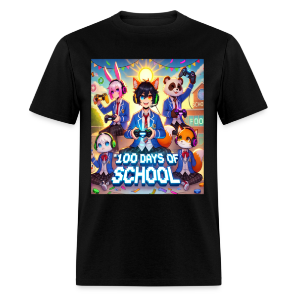 100 Days of School Anime Gamer Unisex Classic T-Shirt - Image 2