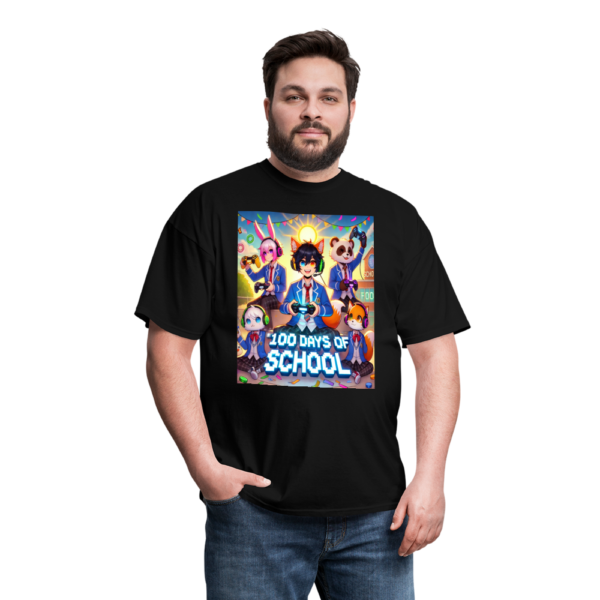 100 Days of School Anime Gamer Unisex Classic T-Shirt - Image 3