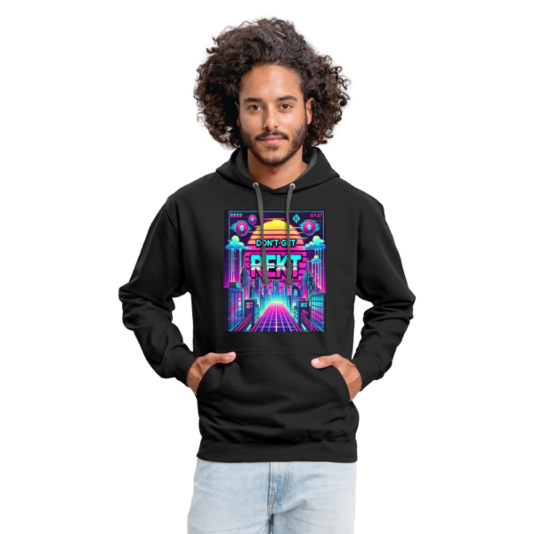 Don't Get Rekt Crypto Contrast Hoodie - Image 4