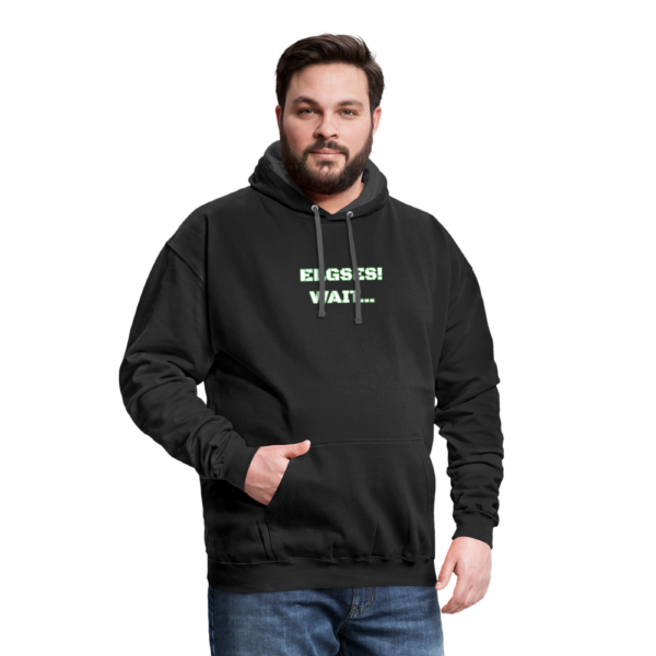 Funny ELGSES wait... Misspelling Unisex Contrast Hoodie - Image 3