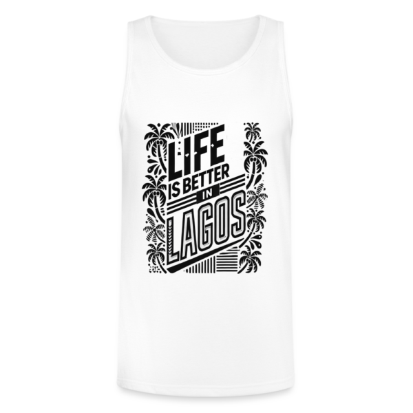 Life is Better in Lagos Nigeria Unisex Tri-Blend Organic Tank - Image 2