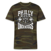 Vintage Philly Underdogs German Shepherds Unisex Eco Camo T-Shirt - Image 2