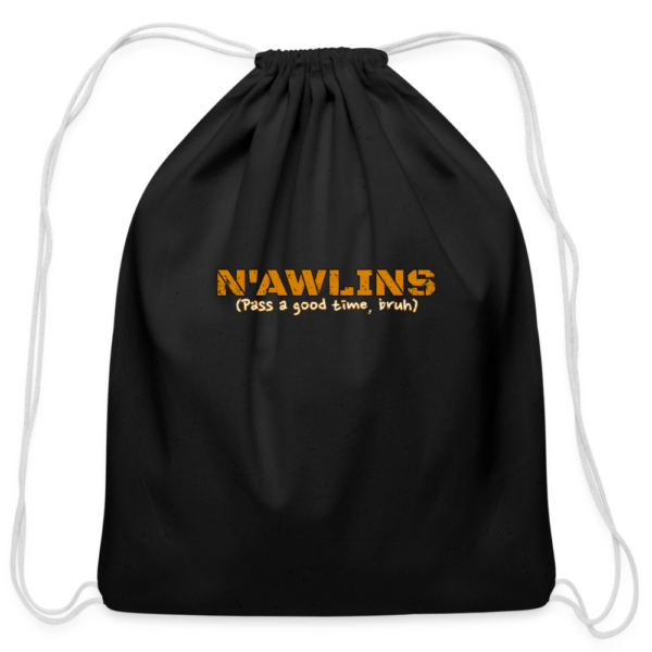 Vintage Nawlins Pass A Good Time Bruh Cotton Drawstring Bag - Image 2