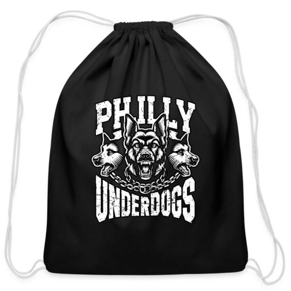 Vintage Philly Underdogs German Shepherds Cotton Drawstring Bag - Image 2