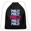 Vintage The Real Philly Repeating Words Cotton Drawstring Bag - Image 2