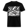 Dinosaurs Running From Meteors Unisex Classic T-Shirt - Image 2